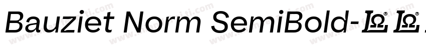 Bauziet Norm SemiBold字体转换